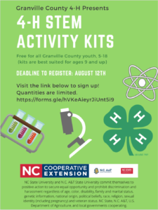 Cover photo for Granville County 4-H Offering FREE STEM Kits