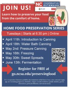 Cover photo for Virtual Home Food Preservation Workshops