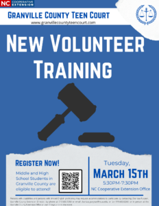 Cover photo for Teen Court New Volunteer Training