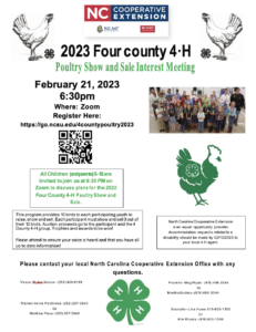 Cover photo for 2023 Four County Poultry Show Interest Meeting