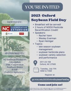Cover photo for 2023 Oxford Soybean Field Day