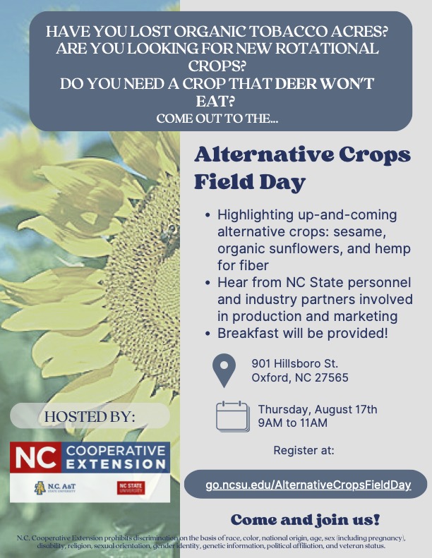 Alternative Crops Workshop Flyer